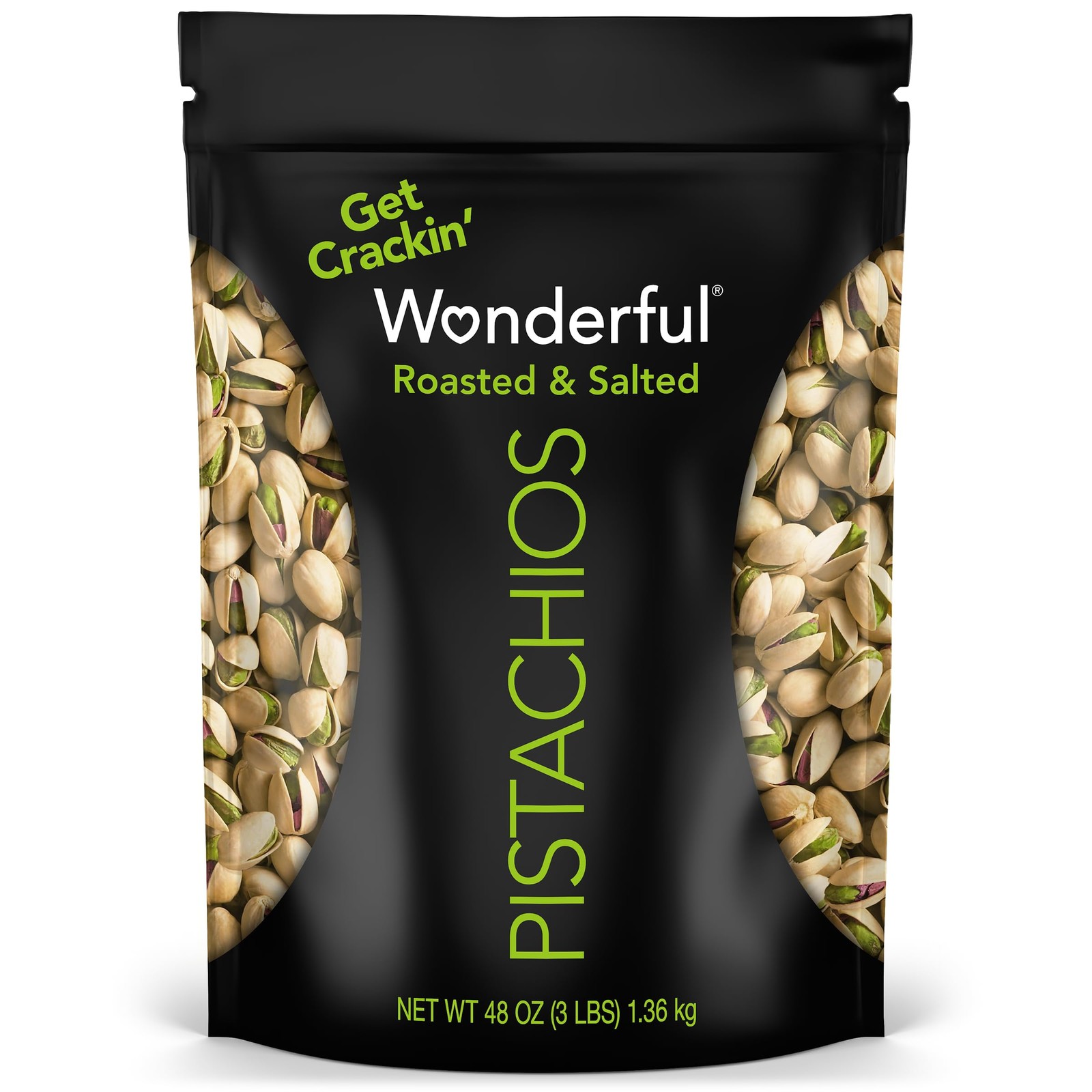 Wonderful Pistachios In Shell, Roasted & Salted Nuts, 48 Ounce 48