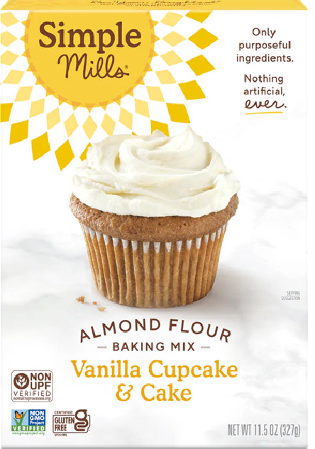 Vanilla Cupcake and Cake Almond Flour Baking Mix (1 Box, 11.5 oz.)