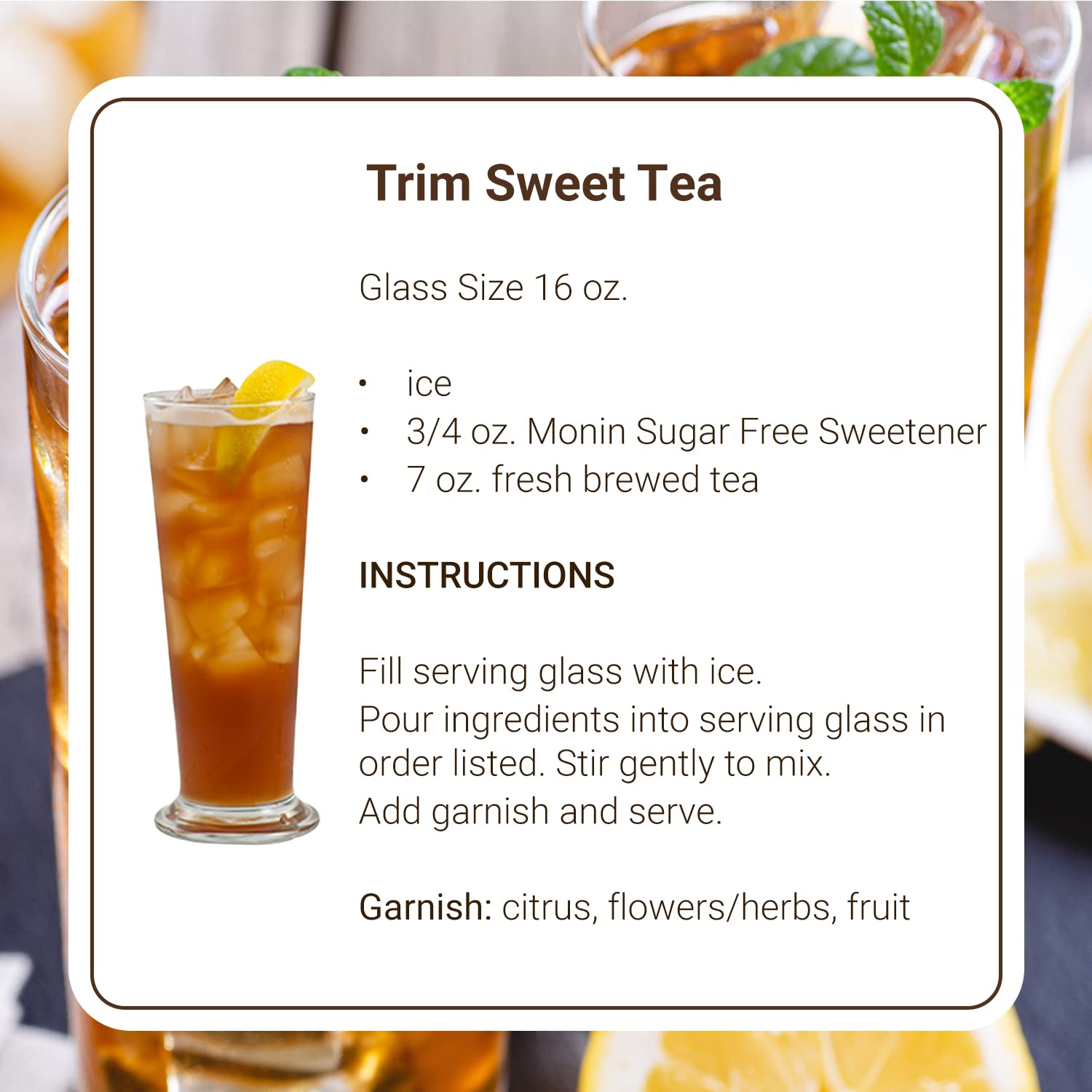 Monin Sugar Free Sweetener Syrup 33.81 Fl Oz Zero Calorie Allergen Free