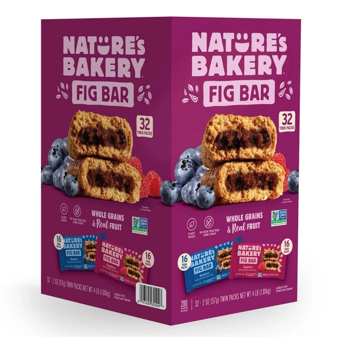 Nature’s Bakery Blueberry and Raspberry Variety Fig Bars (2 oz., 32 ct.)