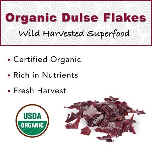Organic Dulse Flakes – Wild Crafted Sea Vegetable, Sun-Dried, 4 oz Superfood