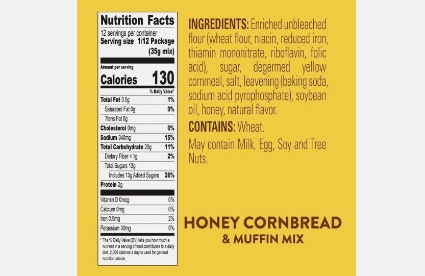 (3 pack) Krusteaz Honey Cornbread and Muffin Mix, Honey Cornbread Mix,15 oz Box