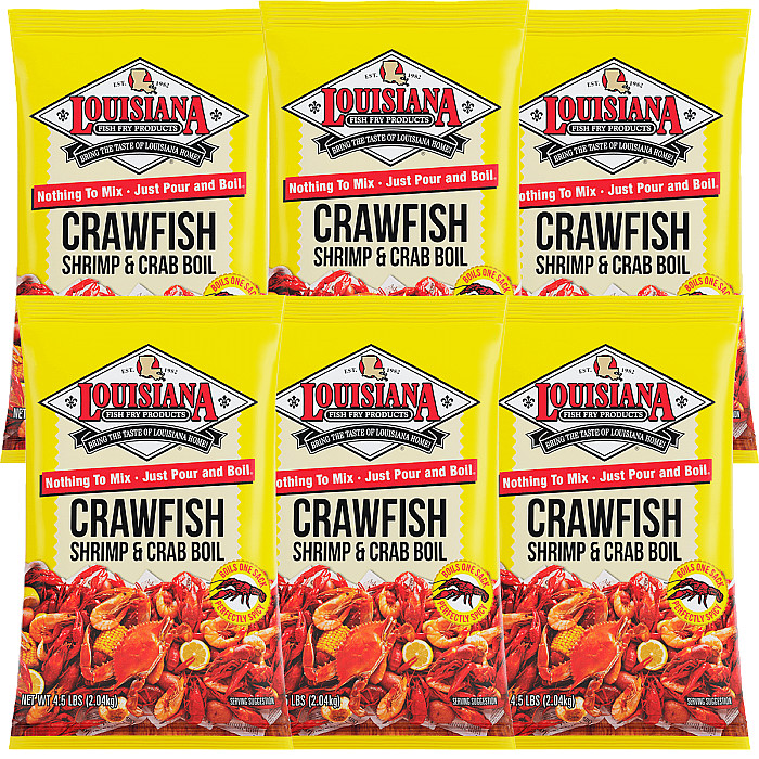 (Pack of 6) Louisiana Fish Fry Crawfish Shrimp & Crab Boil, 4.5 LB.Best Price