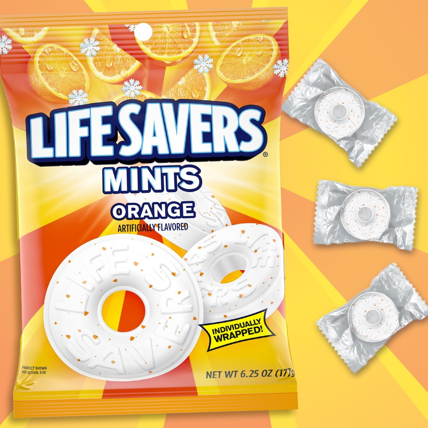 Life Savers Orange Mints, Individually 6.25 Ounce (Pack of 12), Mints