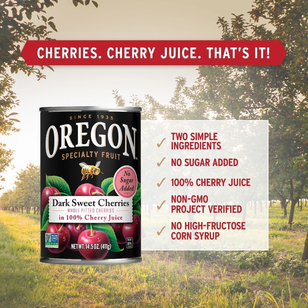 Co. Dark Sweet Cherries in 100% Cherry Juice, No Sugar Added, 14.5 oz