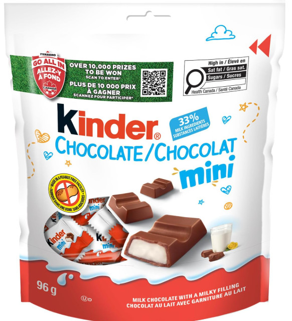 (3 PACK ) KINDER CHOCOLATE/CHOCOLAT MINI, Milk Chocolate 3.3 OZ. EACH