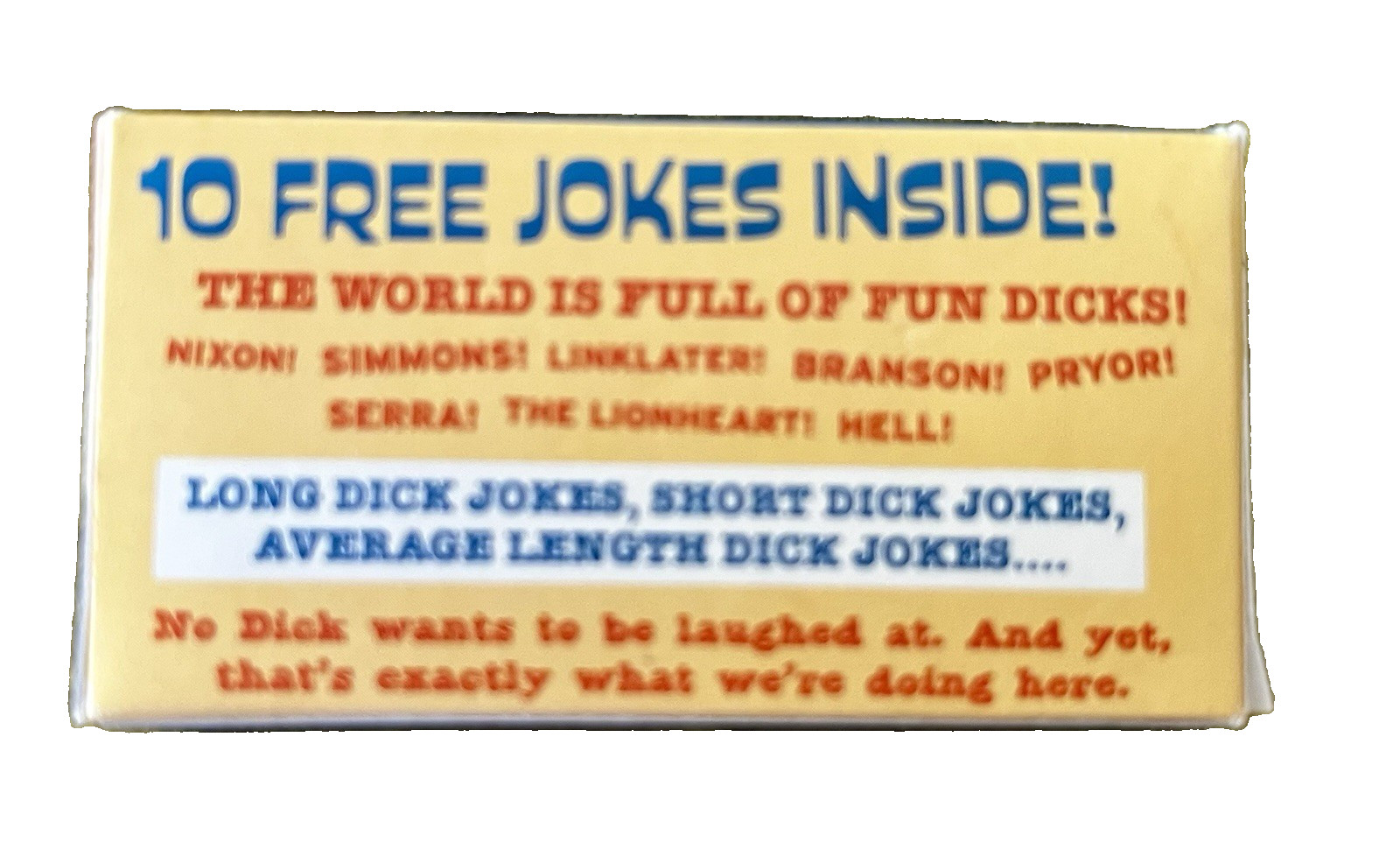 Dick Jokes Cinnamon Gum New Sealed 8 Pieces