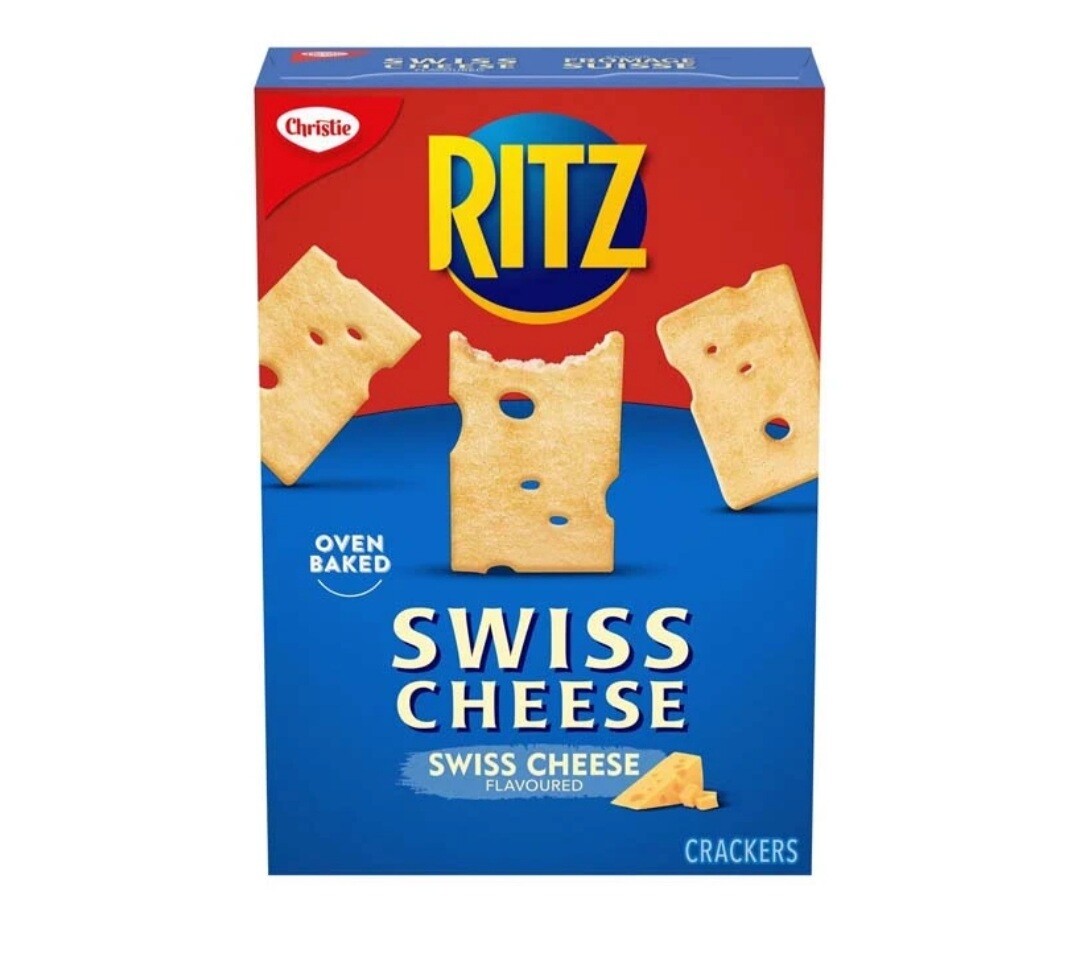 10 X Christie Ritz Swiss Cheese Crackers 180g Each -Free Shipping