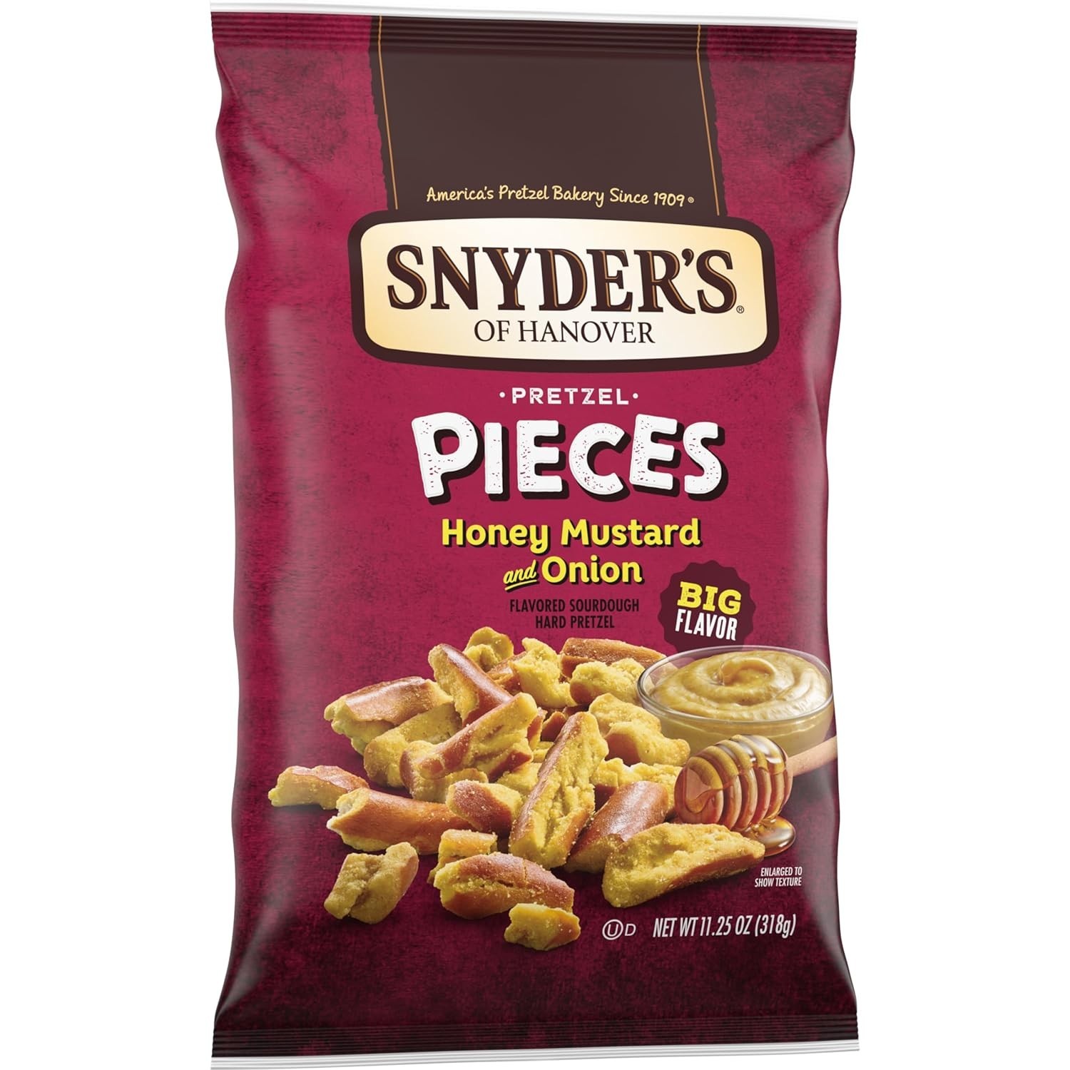 Snyder’s of Hanover Pretzel Pieces, Honey Mustard and Onion, 11.25 Oz, Free Ship