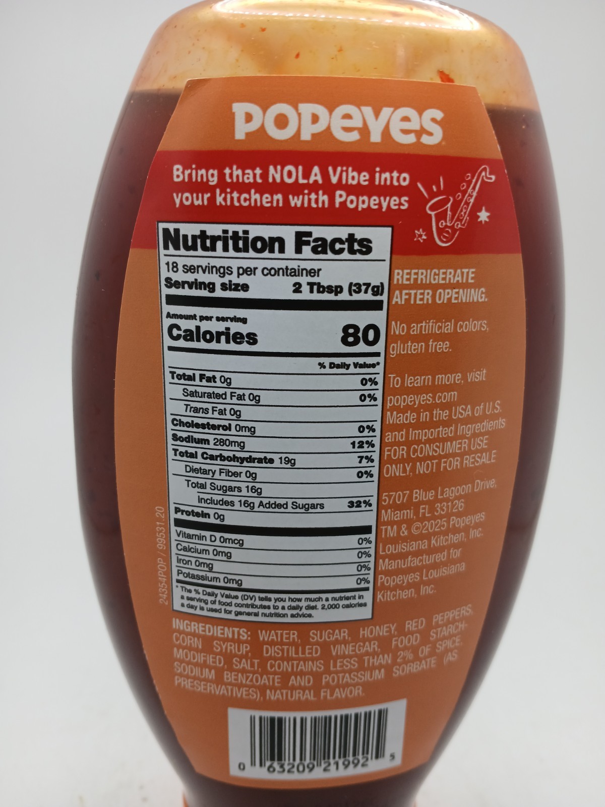 Popeyes Sweet Heat + Great Value Chicken Dipping Sauce Bundle Honey Mustard