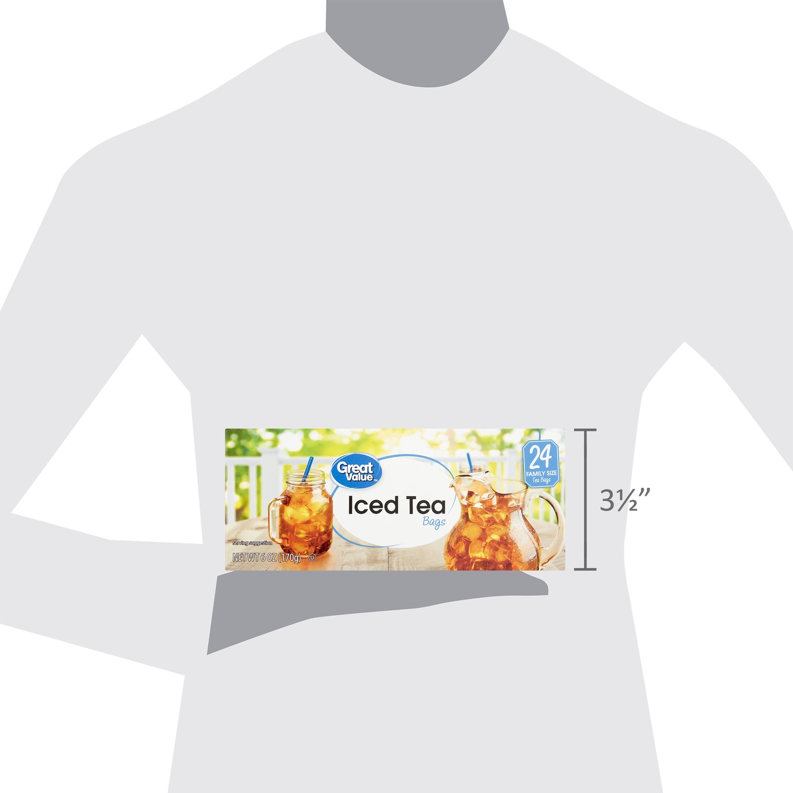 Great Value Iced Tea Bags Family Size 24 Count 6 oz 1