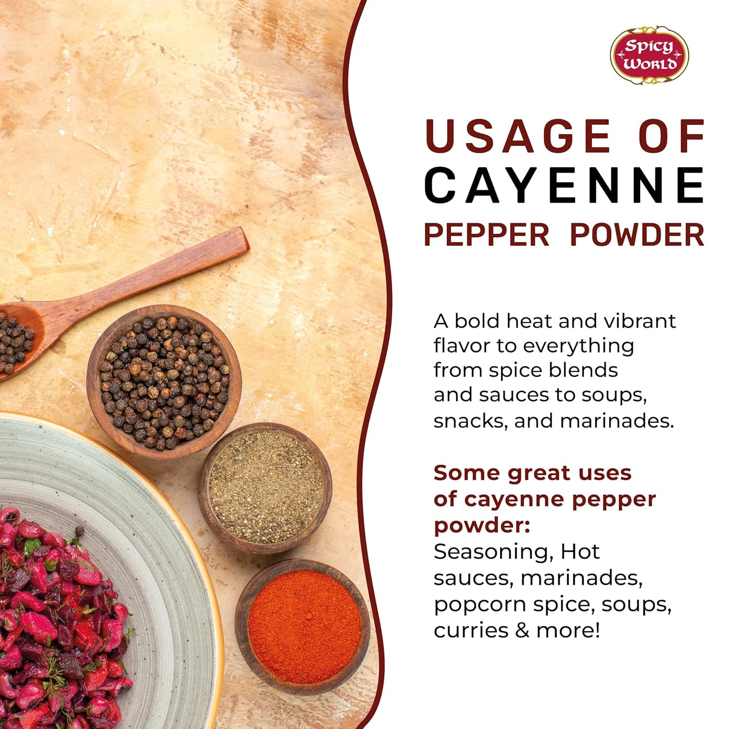 Cayenne Pepper Powder 16oz Jar – 50000 SHU Gluten Free All Natural Red Pepper