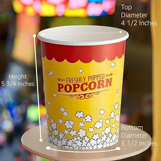 50 Pack Popcorn 🍿 Buckets. Disposable. Grease Resistant. Ships Fast.