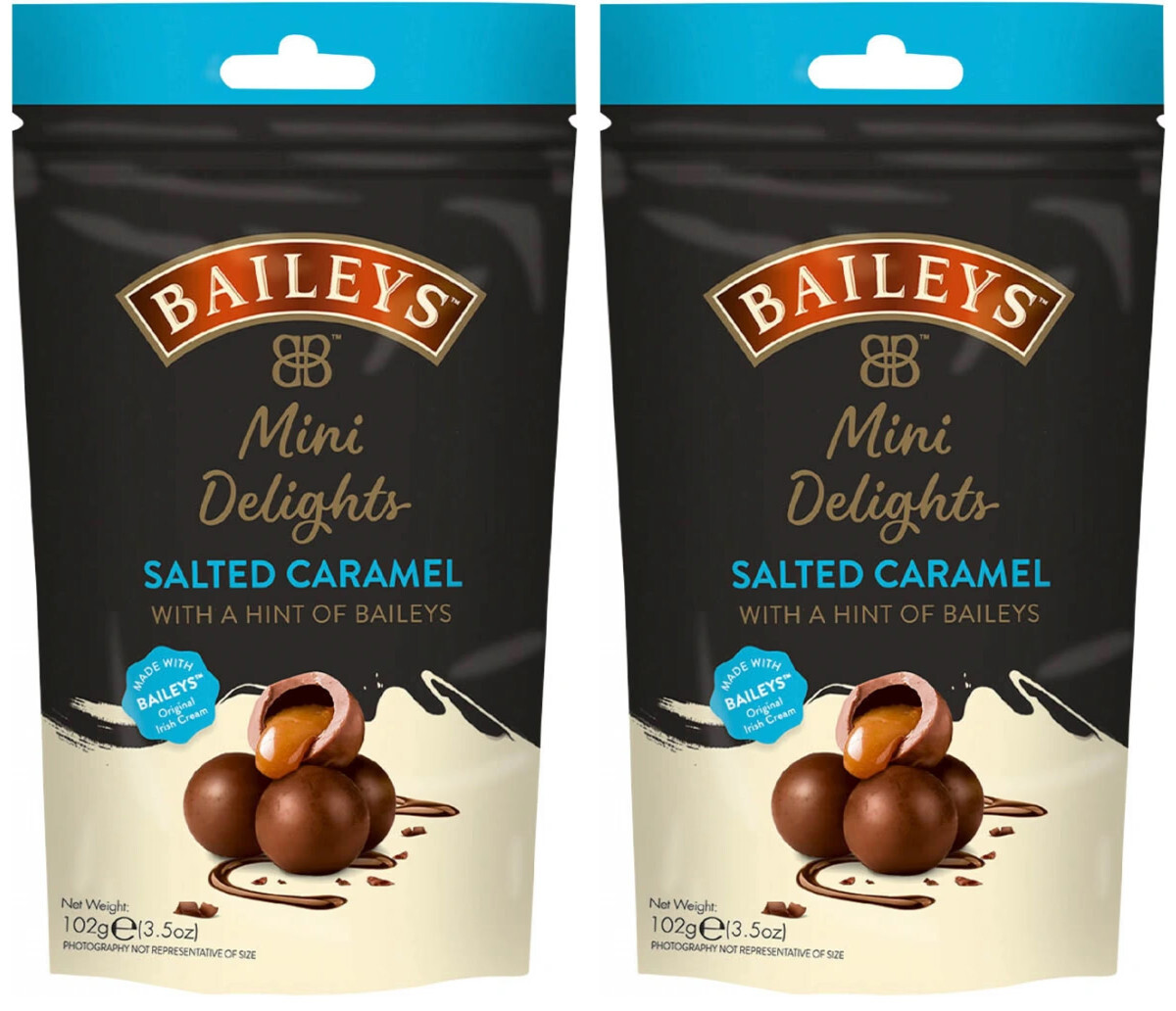 2 BAILEYS Salted Caramel Mini Delights Chocolate Sweets with Irish Cream 102g