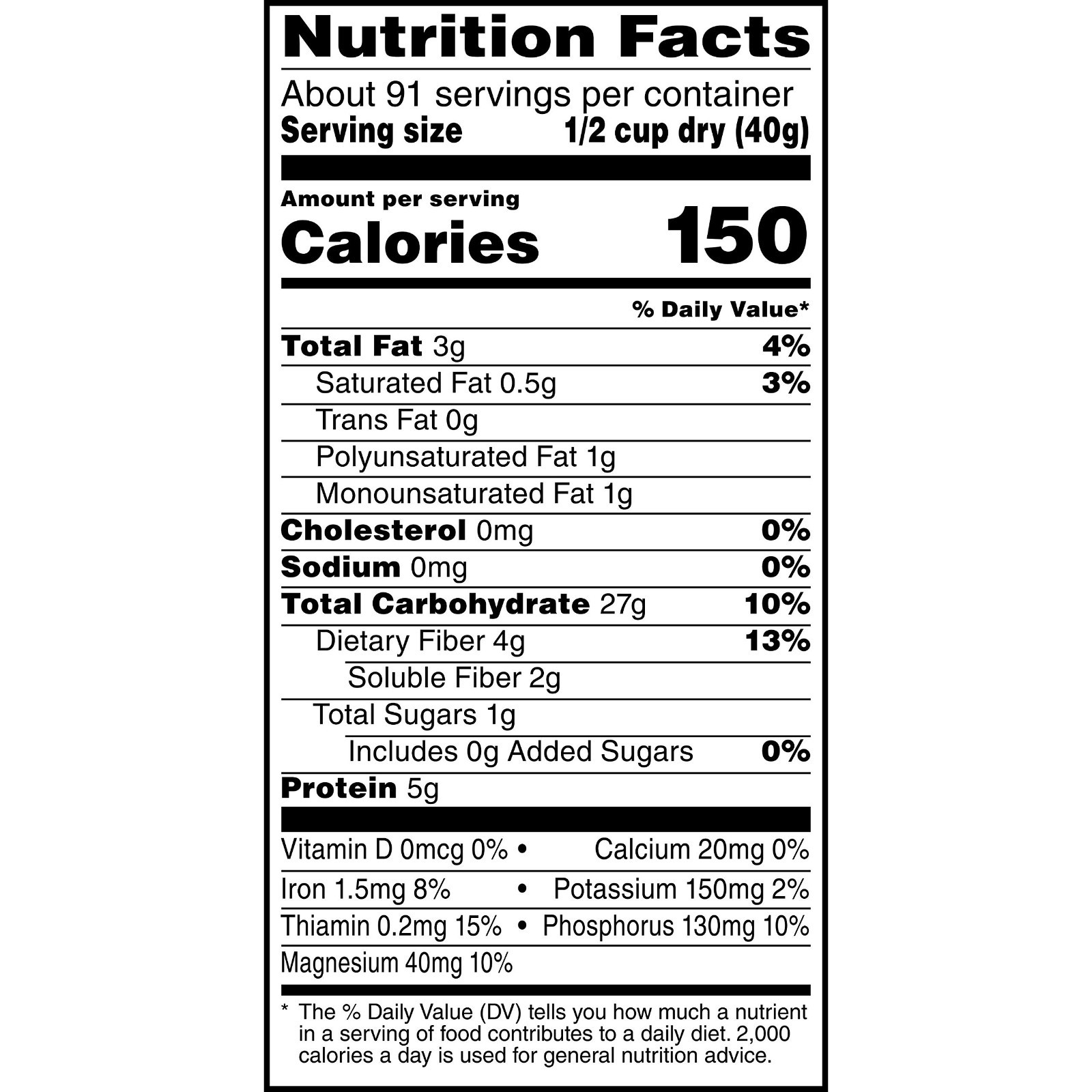 Non-GMO Old Fashioned Rolled Oats – 2 x 64oz Bags, 90 Servings, 4 lbs Total