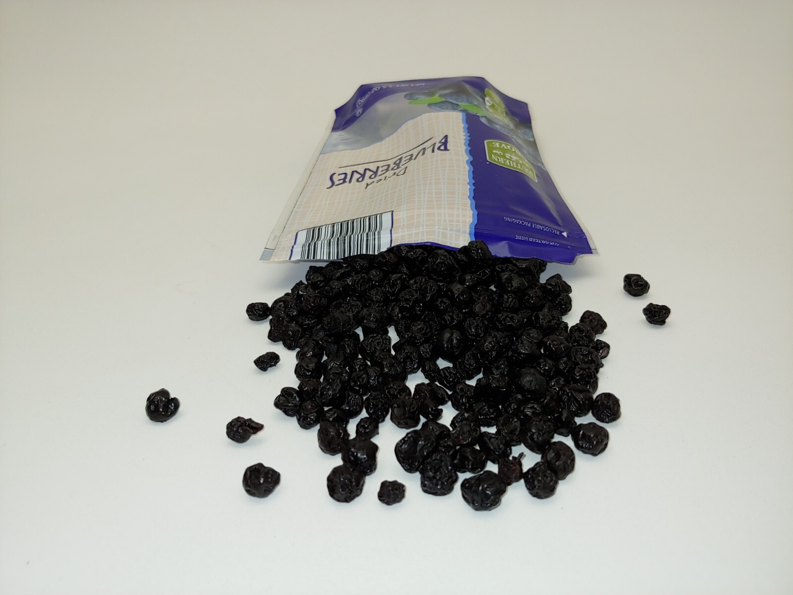 5x 3.5 Ounces Dried Blueberries Resealable Plastic Pouch 17.5 OZ Blueberry 1lb