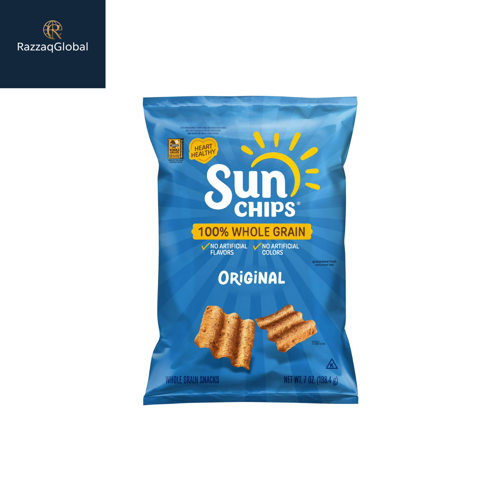 unChips 100% Whole Grain Original Snack Chips Bag, 7 oz​