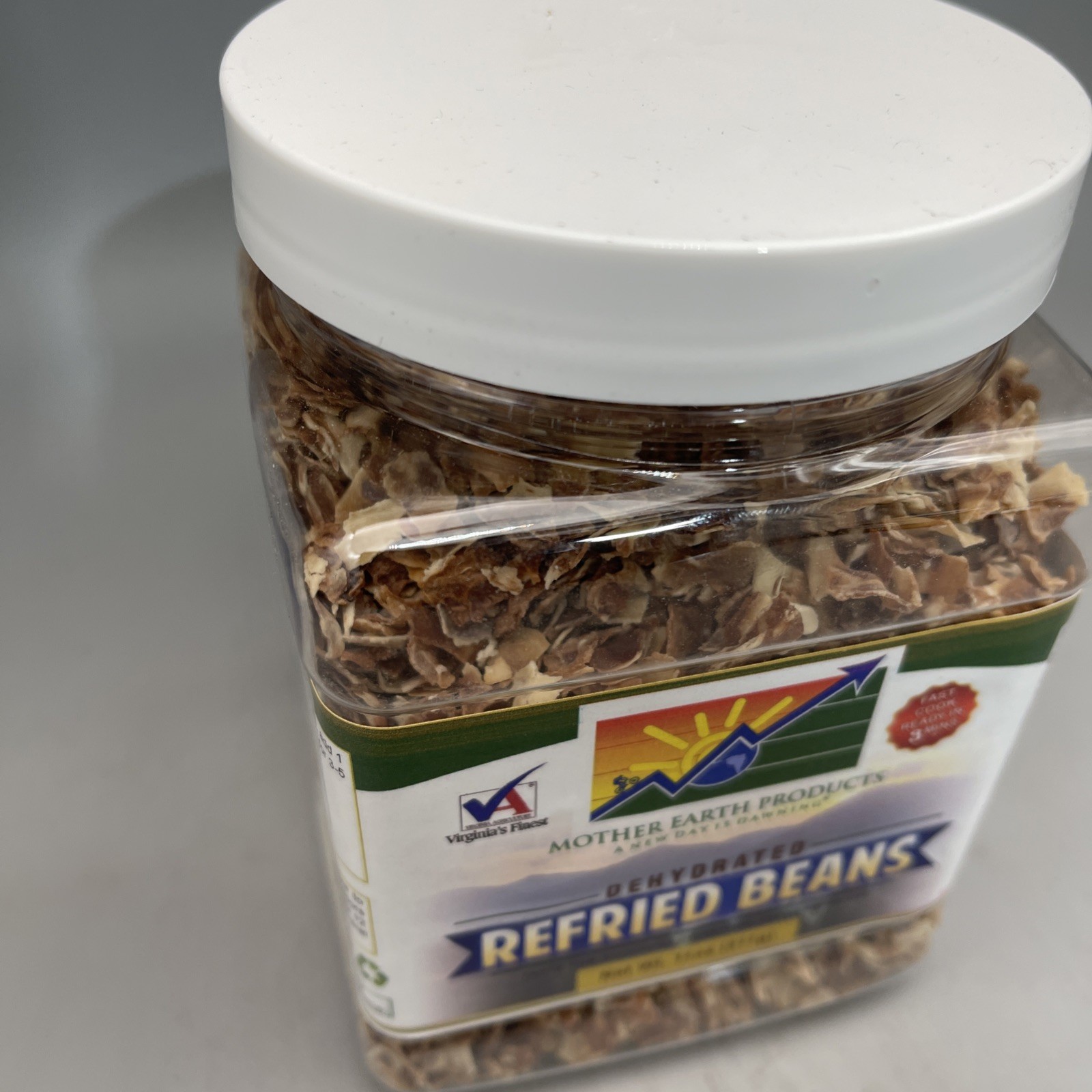 Dehydrated Instant Refried Beans Mix 11oz Jar Exp 05/27