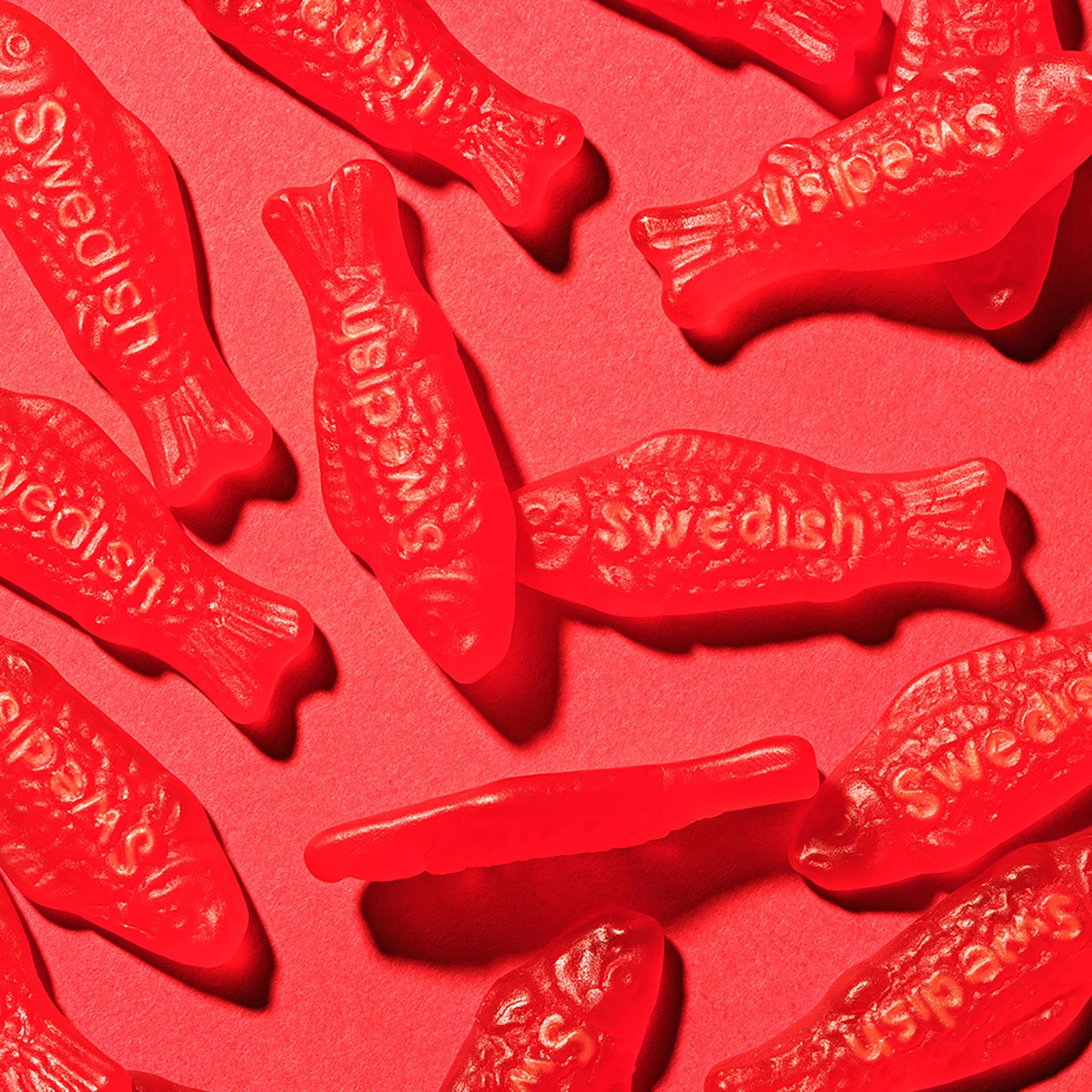 SWEDISH FISH Soft & Chewy Gummy Candy, Bulk 5 lb 5 Pound, Red