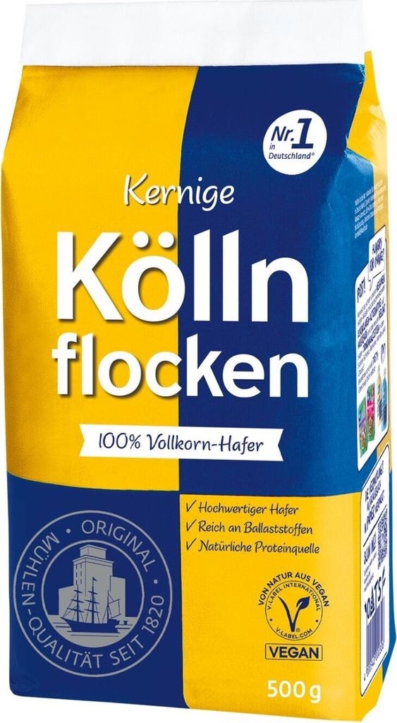 Kölln Flocken ROLLED oat flakes from Germany 500g FREE SHIPPING