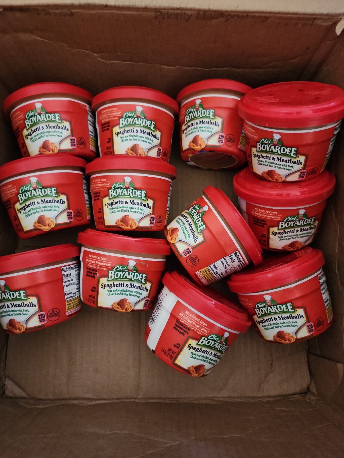 12 Pack Chef Boyardee Spaghetti & Meatballs Microwave Pasta 7.5oz Expiry 04/2027