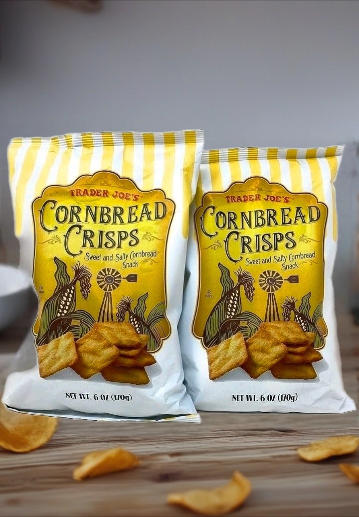 Trader Joe’s Cornbread Crisps – Sweet and Salty Snack 6oz (2 Bags) SHIPS NOW