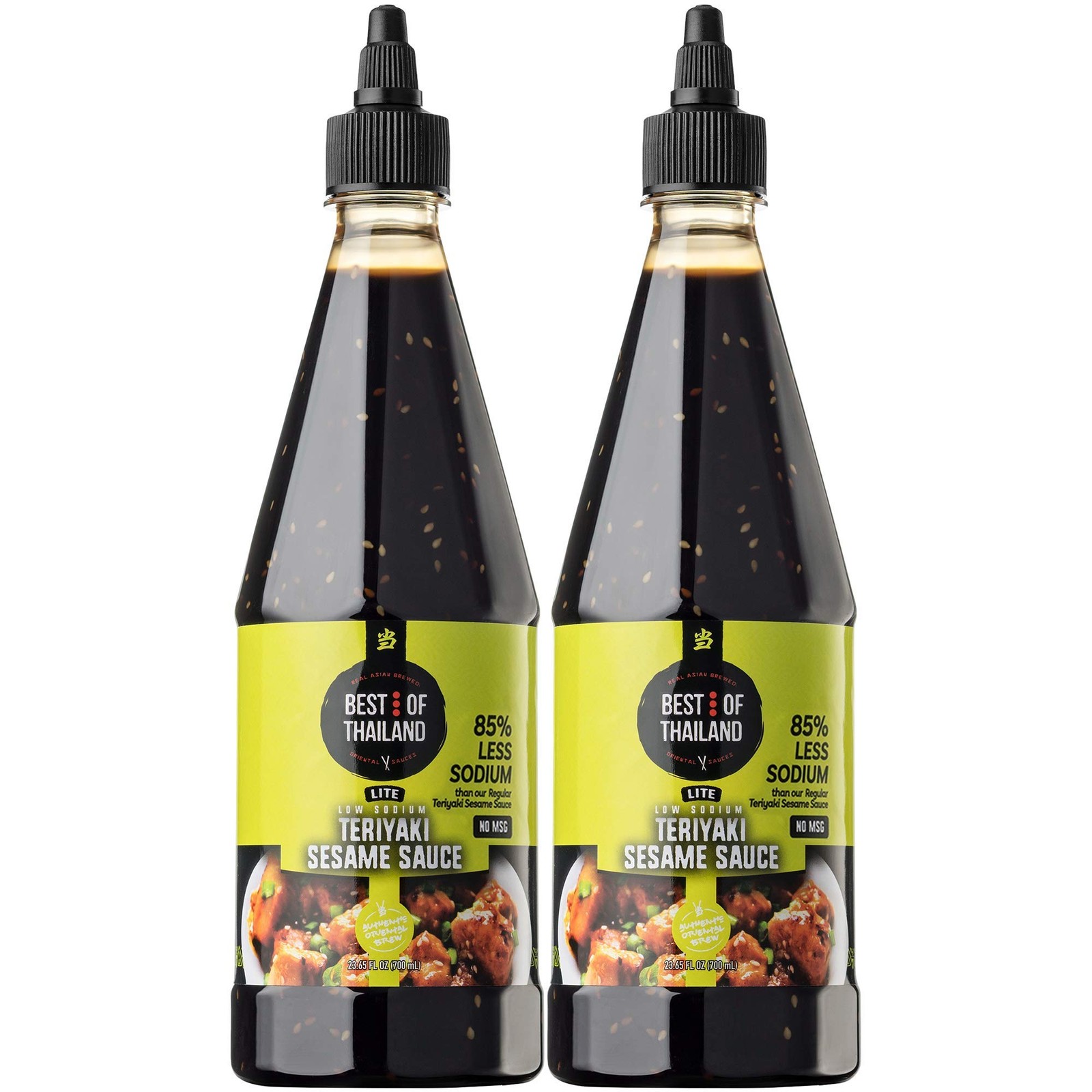 Best of Thailand Sesame Teriyaki Soy Sauce Lite | 2 Bottles of 23.63oz LowSod…