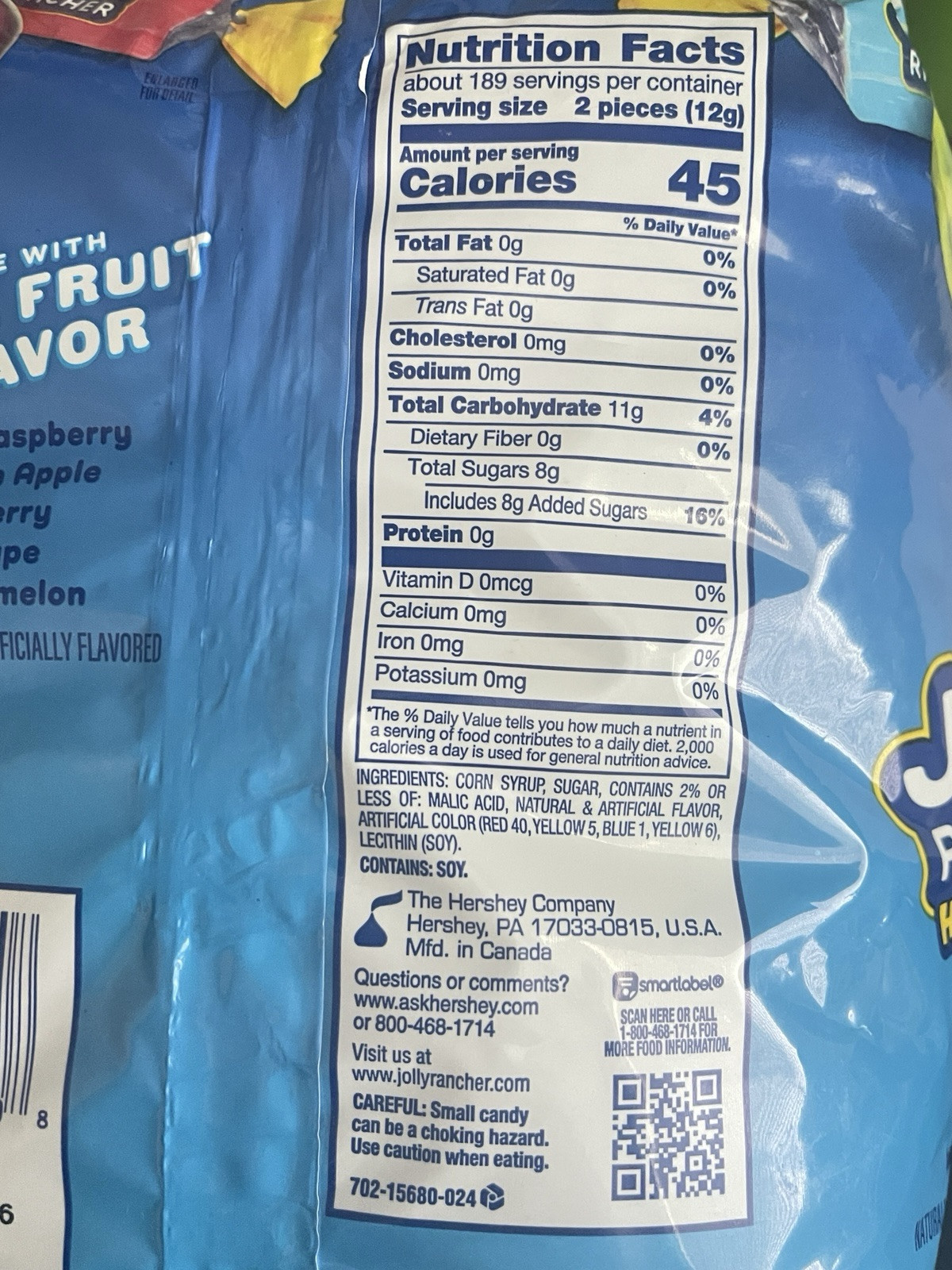 JOLLY RANCHERs Blue Raspberry HARD CANDY POUNDS 2 LBs FRESH wedding party