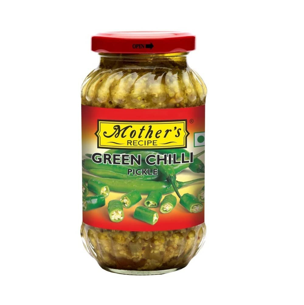 Mother’s Recipe Indian Green Chilli Pickle Bottle, 300g