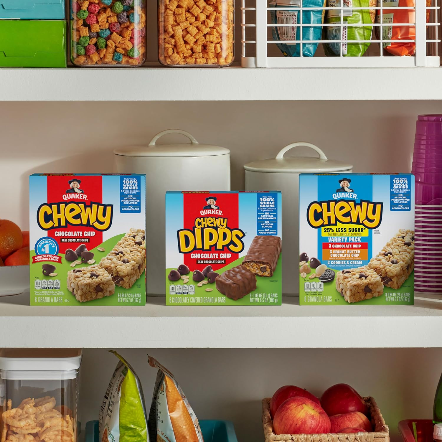 Quaker Chewy Granola Bars, Chocolate Chip, 58 Count – Packaging May Vary