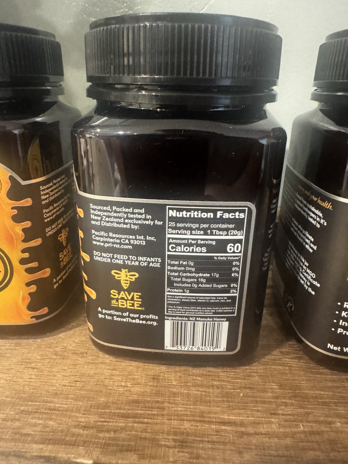 x3 P.R.I New Zealand 100 % Raw Manuka Honey, MGO 300+ Net Wt: 500g (1 lb 1.6 oz)