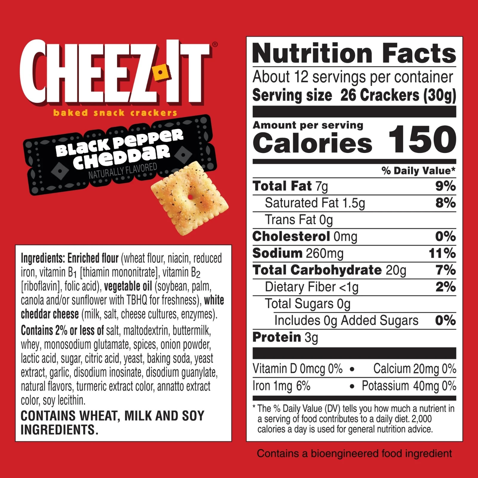 5 Pack Cheez-It Black Pepper Cheddar Crackers Size 12.4 oz Real Cheese Baked