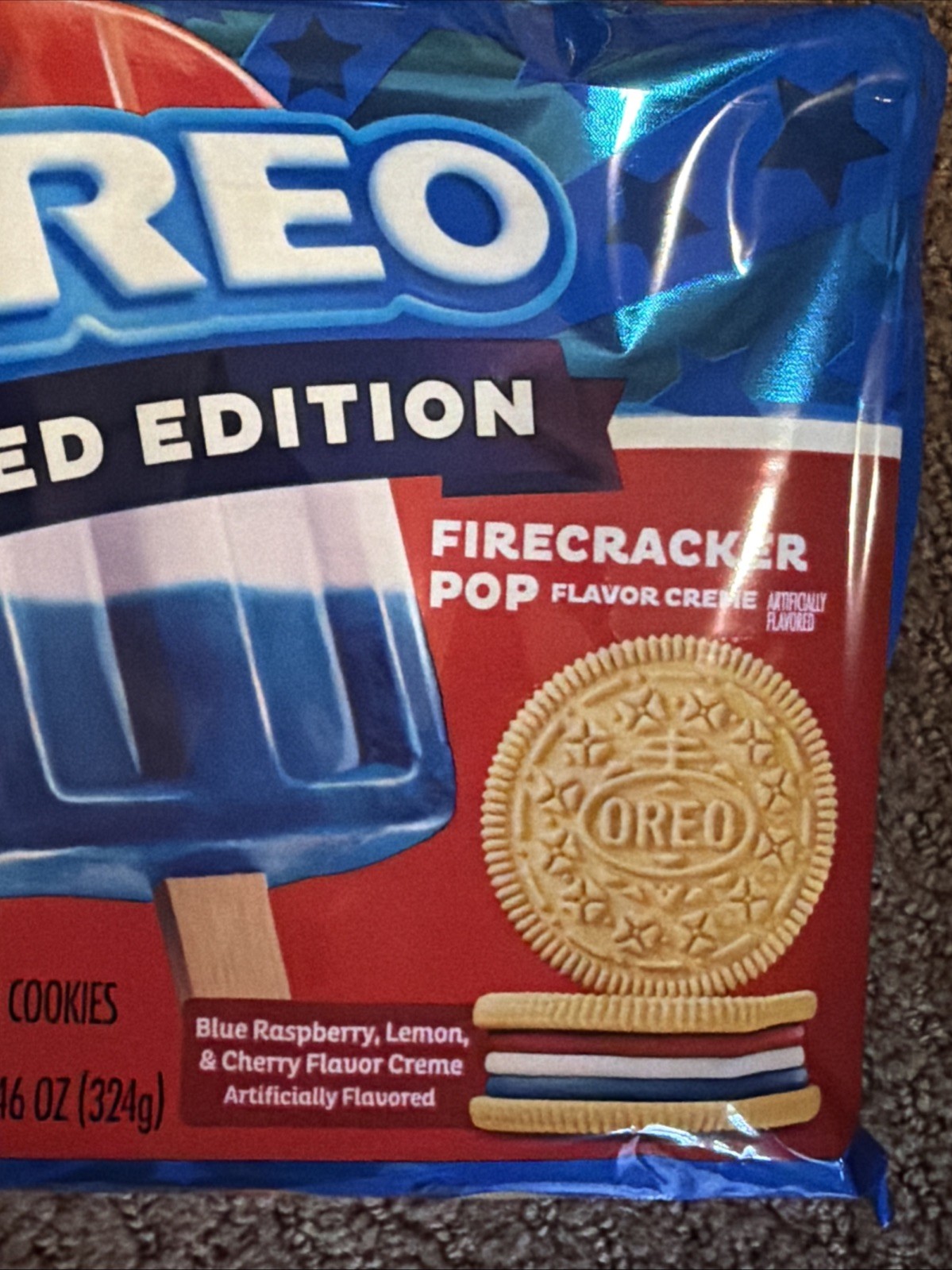 2 Box OREO LIMITED EDITION FIRECRACKER POP FLAVOR CREME SANDWICH COOKIES