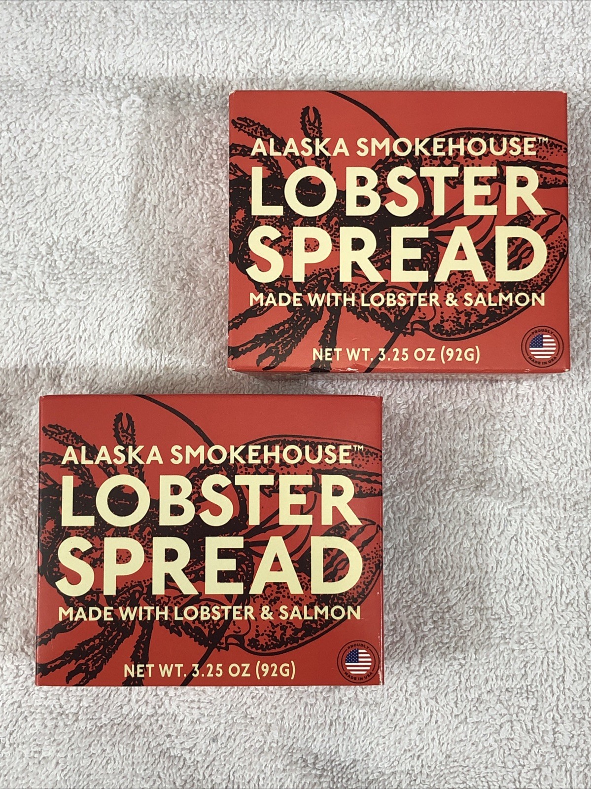 2 PACK ~ Lobster Spread Seafood Alaska Smokehouse LOBSTER SALMON 5 grams Protein