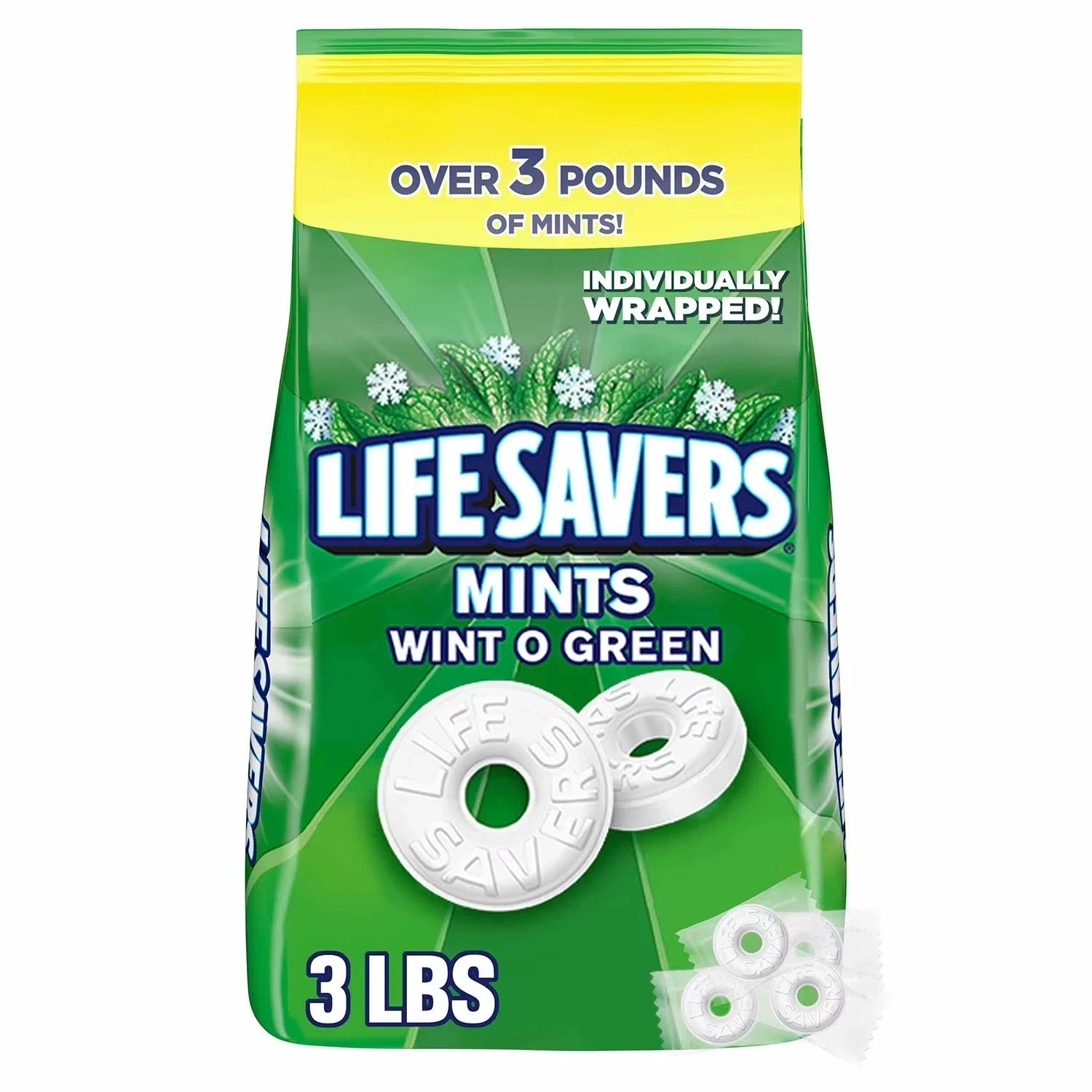Life Savers Wint-O-Green Mints Hard Candy, 3 lbs. FREE SHIPPING