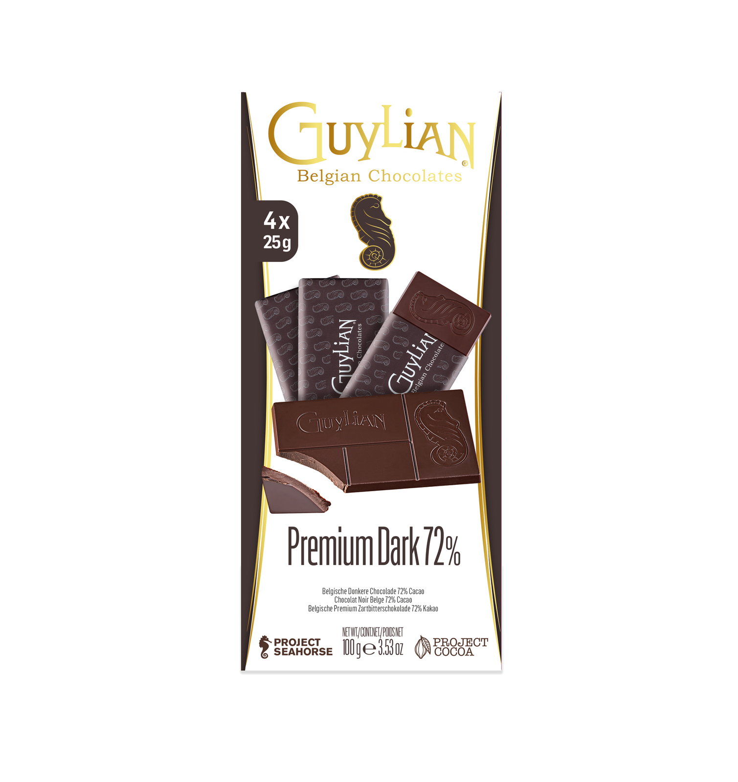 Guylian 72% Premium Dark Belgian Chocolate Bar