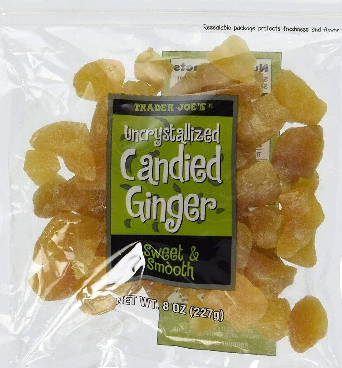 Trader Joe’s Uncrystallized Candied Ginger Dried Fruit 8oz Indigestion Healthy