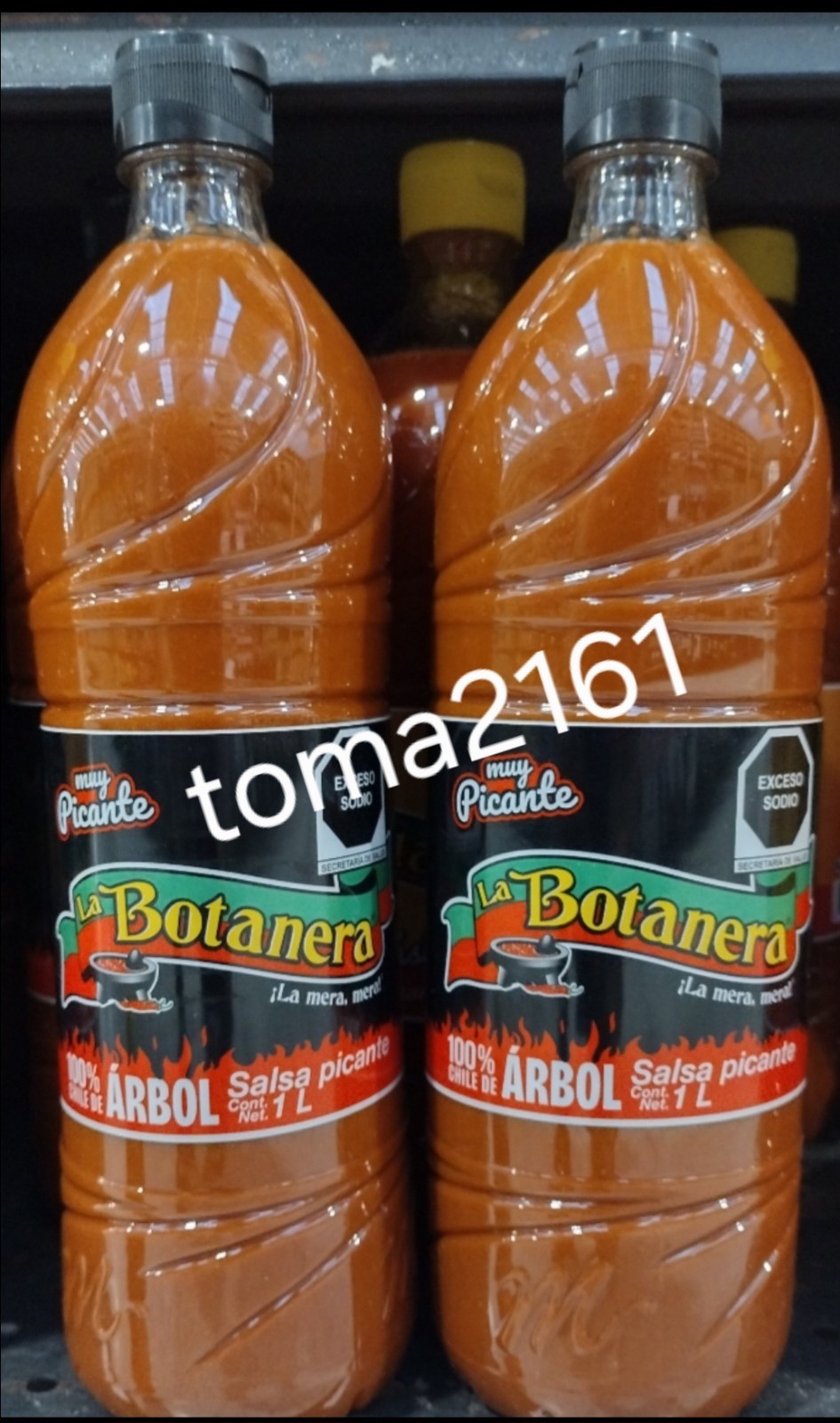 2X LA BOTANERA SALSA BIRDS BEAK ( MUY PICANTE CHILE DE ARBOL ) 2 OF 33.8oz EACH
