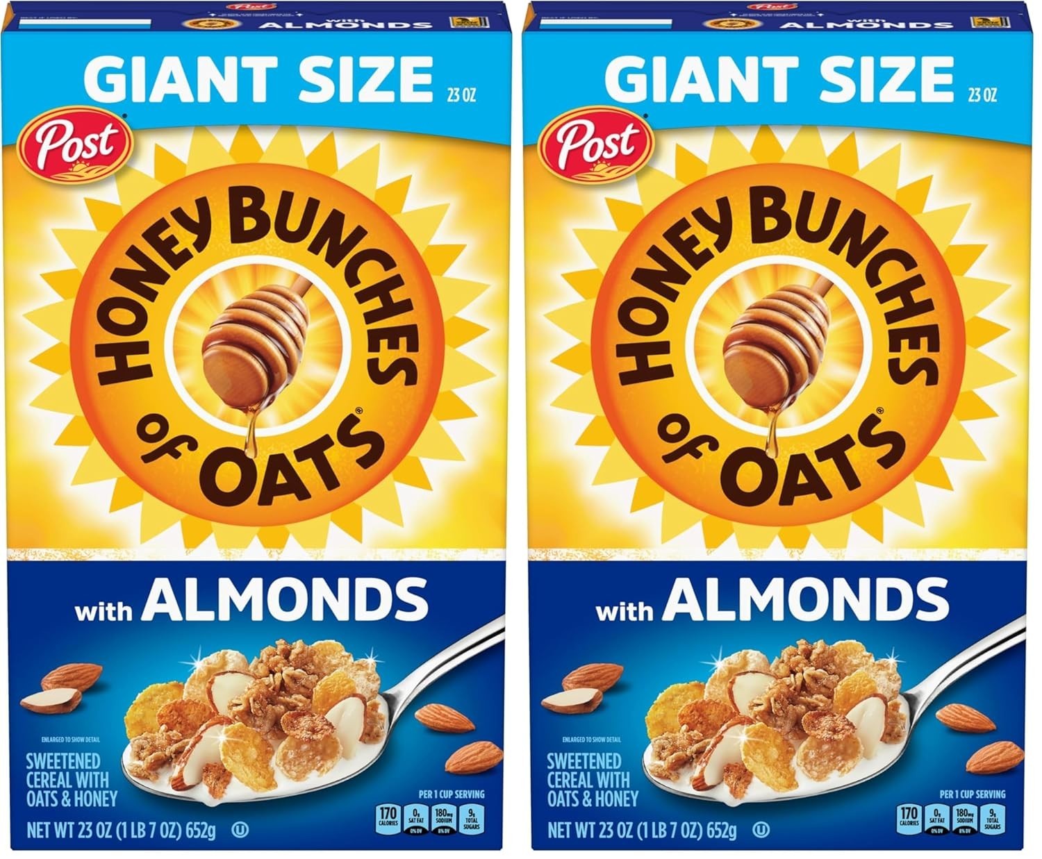 Delicious Almond Cereal – 23oz Whole Grain Packs of 2 for Healthy Mornings