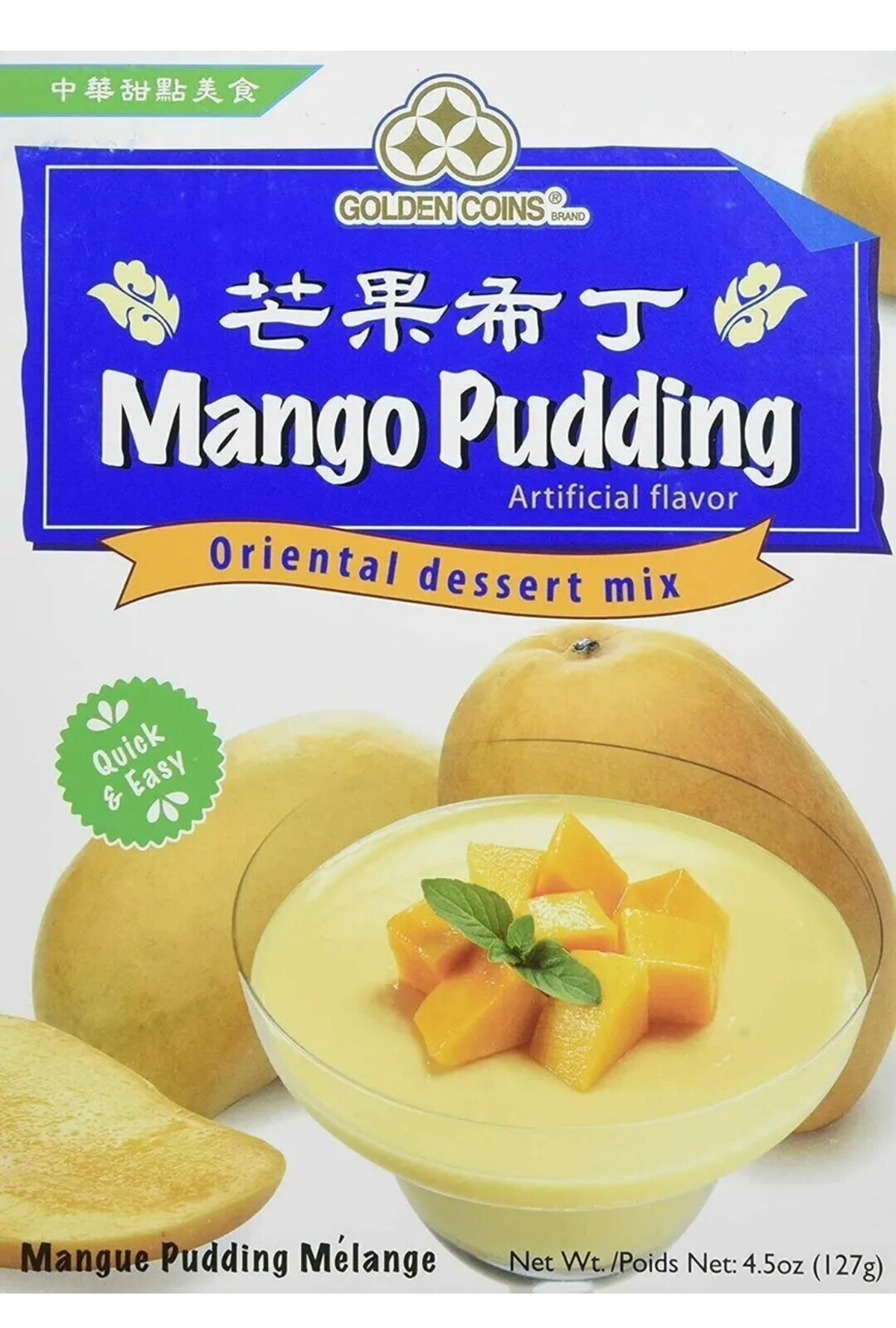 Golden Coins Mango Pudding Oriental Desert 4.5 oz Made In USA