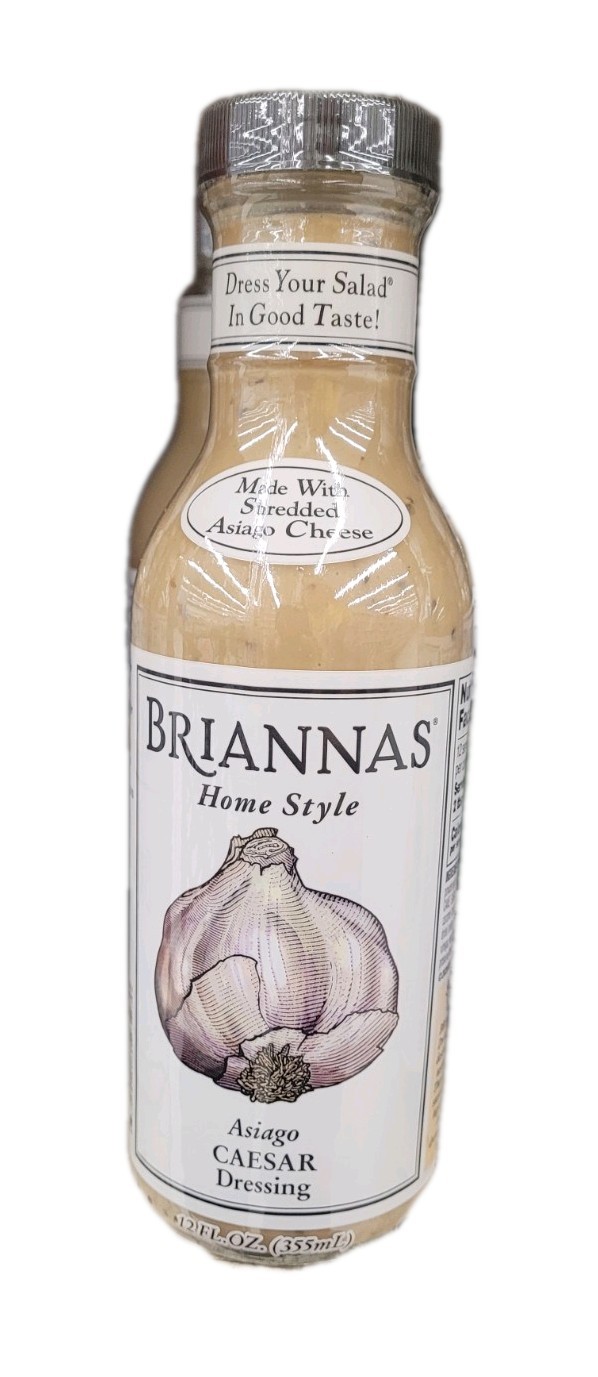 Brianna’s Asiago Caesar Dressing, 12-Ounce Bottles (Pack of 2)