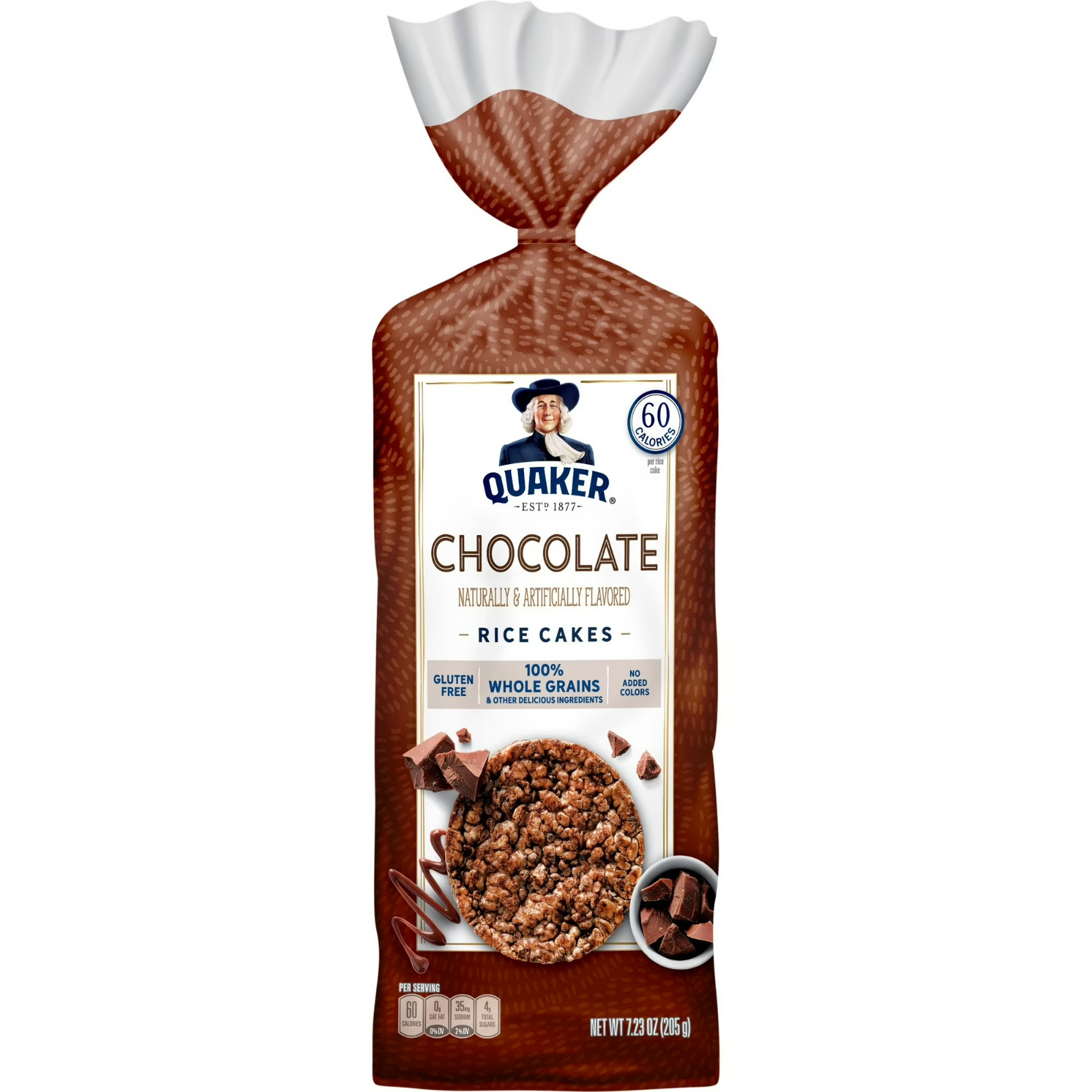 2 Pack Chocolate Whole Grain Rice Cakes, 7.23 oz Free Shipping in 2 Days..