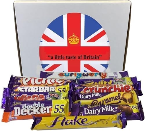 Delicious Chocolate Selection Box – 10 Full Size British Bars, Imported Treats