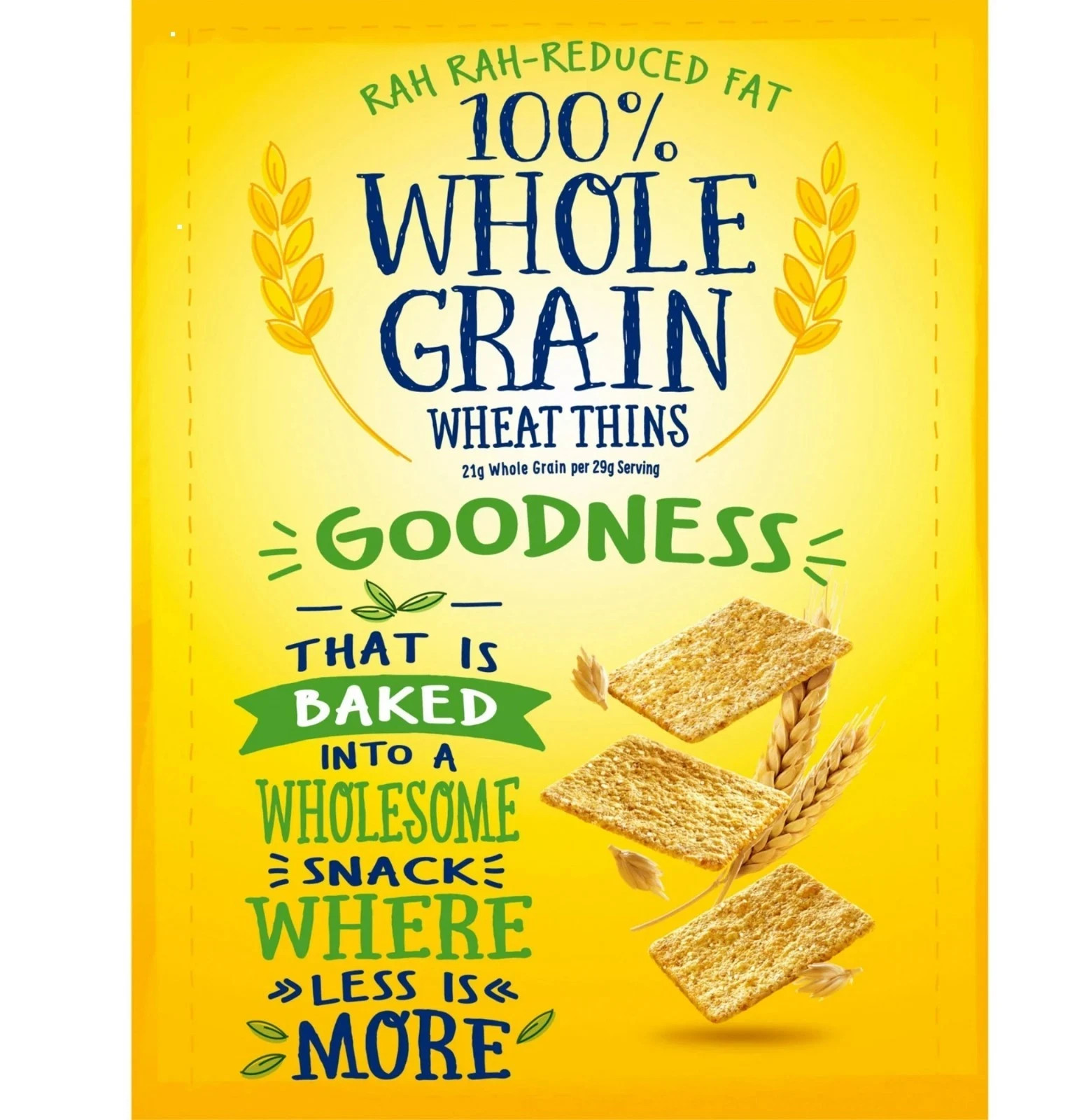 Wheat Thins Reduced Fat Whole Wheat Crackers, Family Size Saltine Snacks 12.5 oz