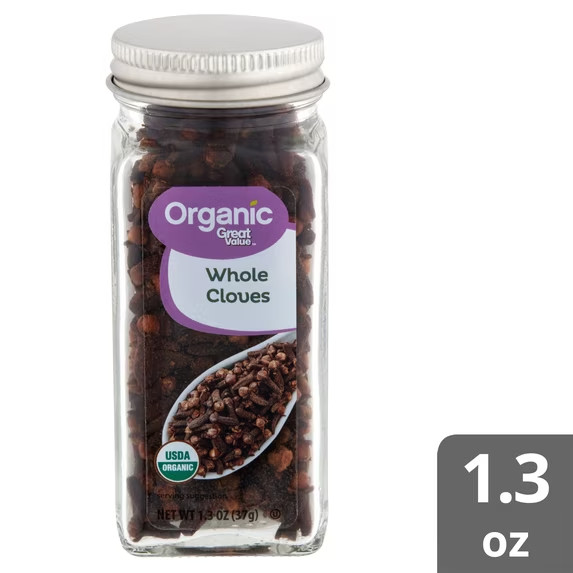 Great Value Organic Whole Cloves 1.3 oz Jar Natural Spice Baking Cooking