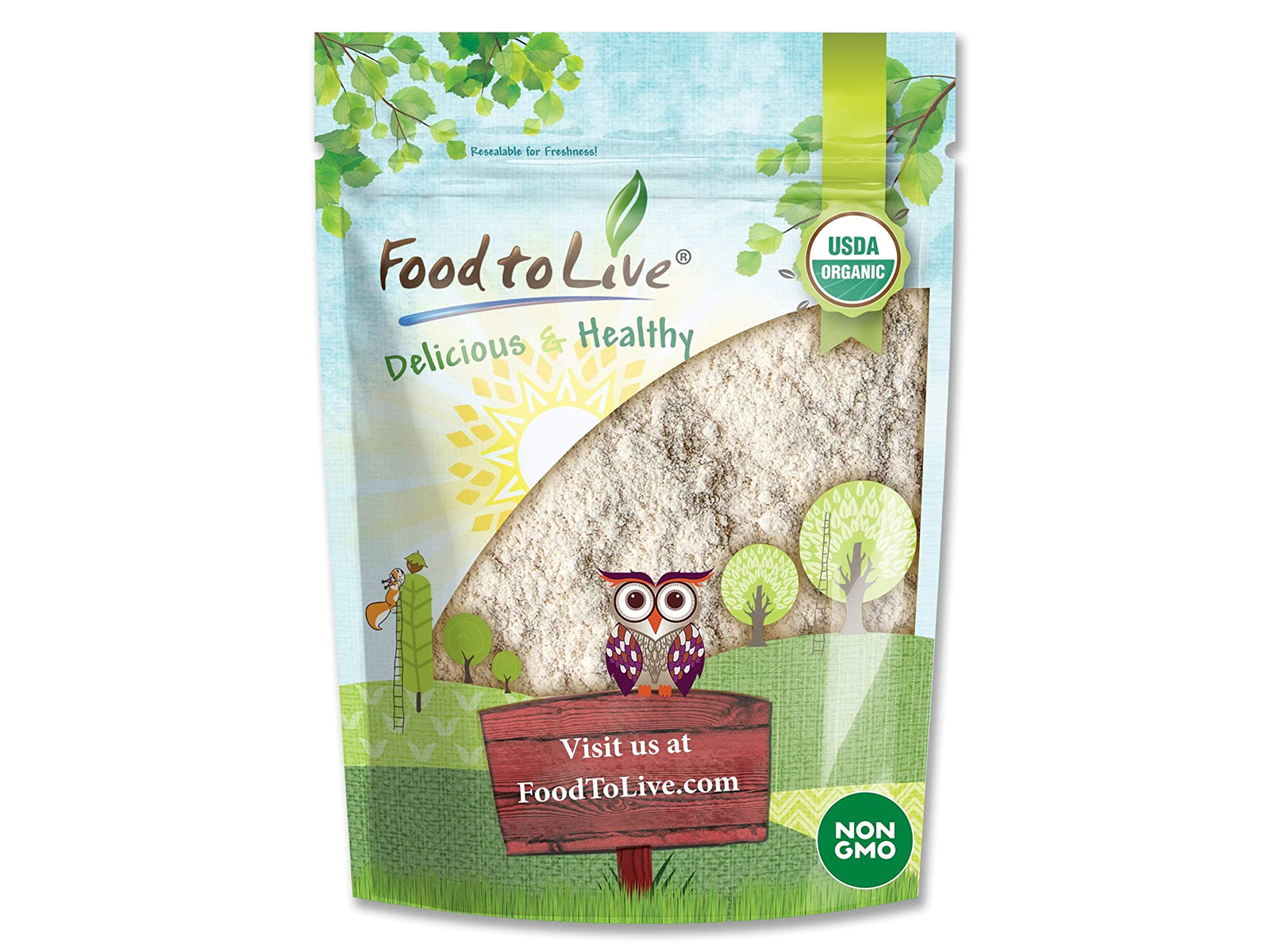 Organic Amaranth Flour – Non-GMO, Kosher, Vegan, Bulk – Food to Live