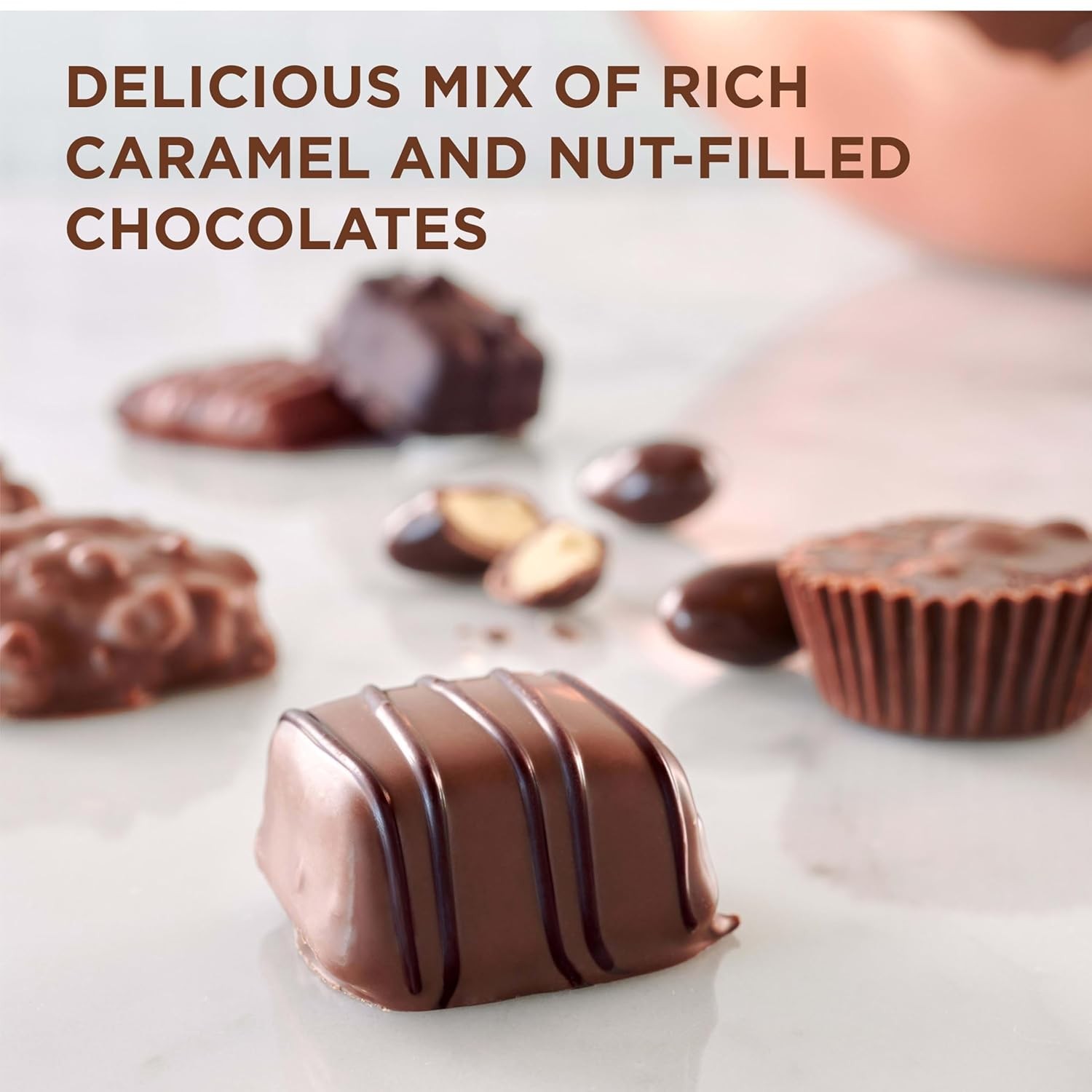 Russell Stover Caramel & Nuts Milk & Dark Chocolate Gift Box 9.4oz Mother’s Day