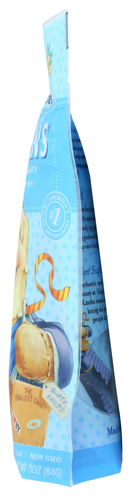 GIN GINS Super Strength Ginger Candy Made w/ Fresh 3 Ounce (Pack of 1), Brown