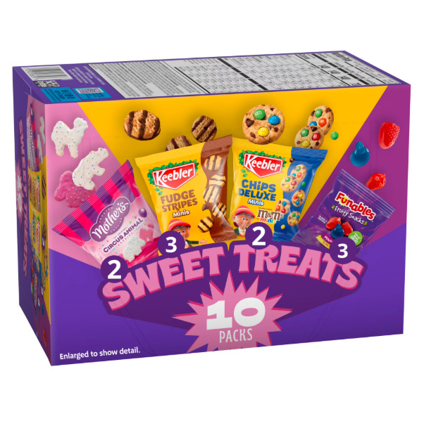 Keebler Sweet & Salty Variety Pack, 10-Count Box, Mother’s Circus, Keebler Fudge
