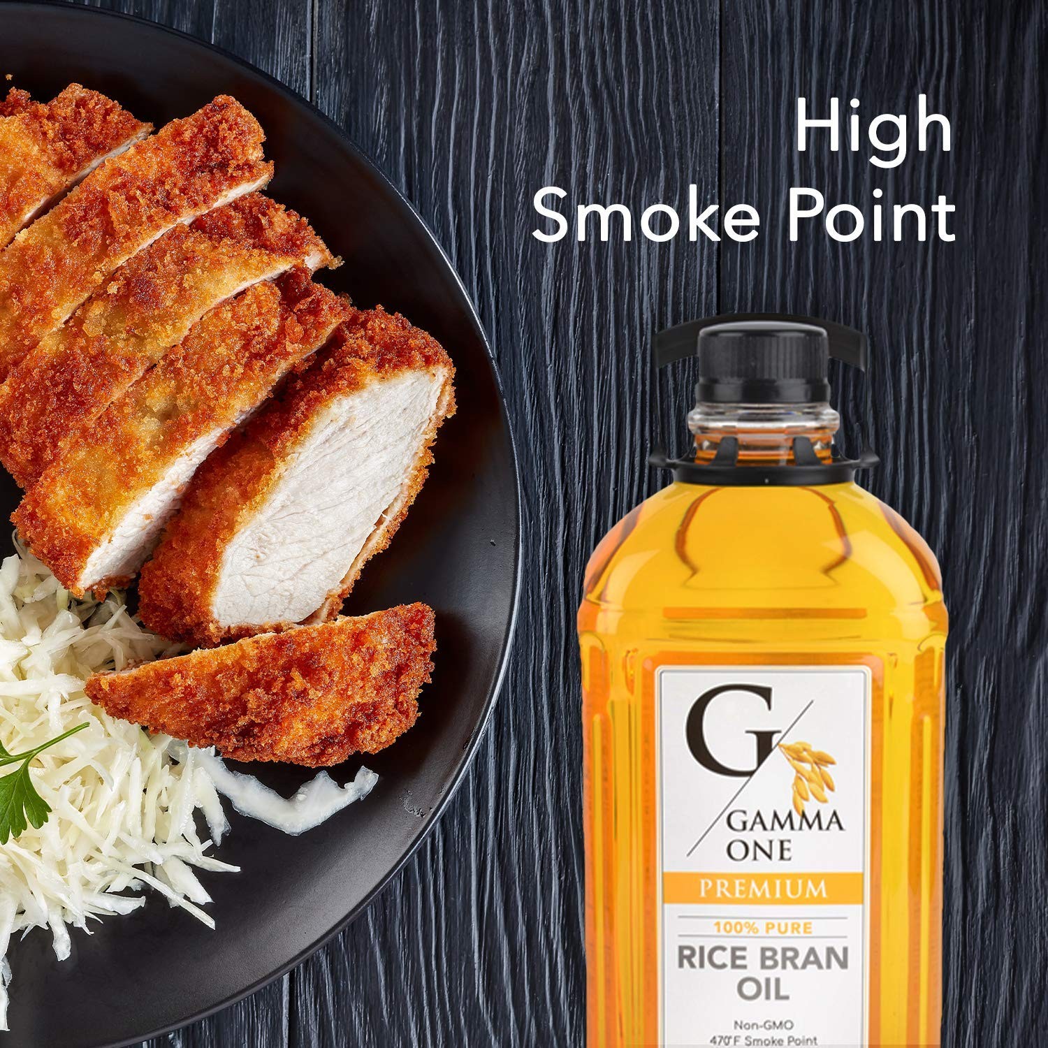 Gamma One 100% Pure Rice Bran Oil, 67.6 Ounce